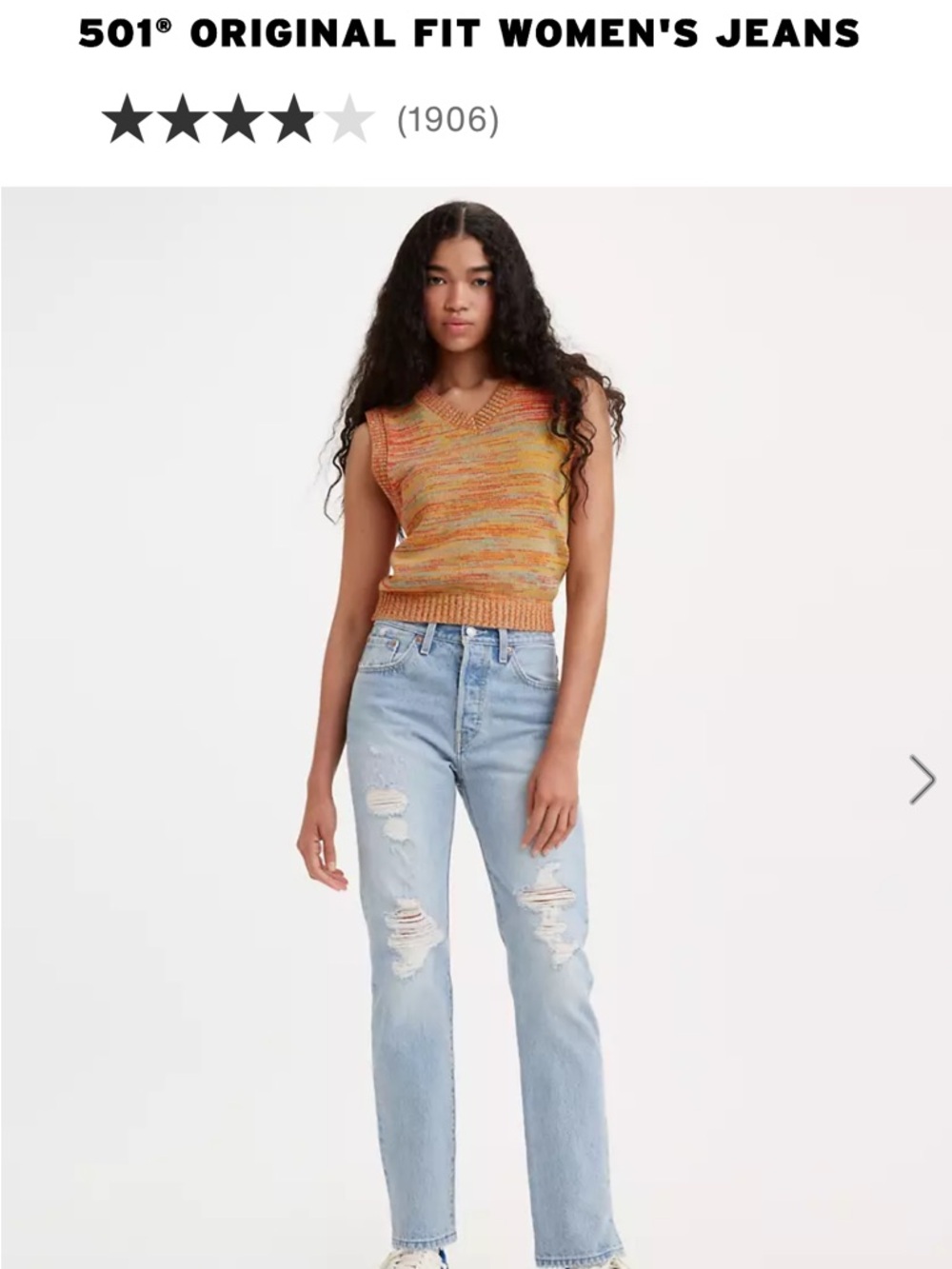 Levi's Light Blue Distressed 501® Women's Jeans
